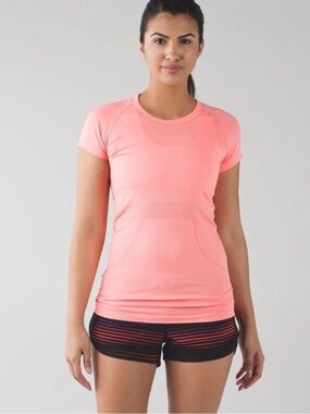 Lululemon Swiftly Tech Short Sleeve Crew Heathered Very Light Flare 12